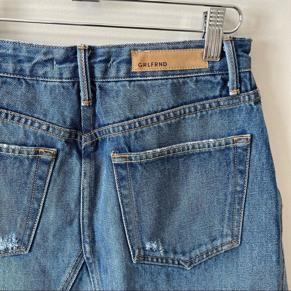 GRLFRND Distressed Denim Mini Skirt  ‘Eva’ - Picture 8 of 12